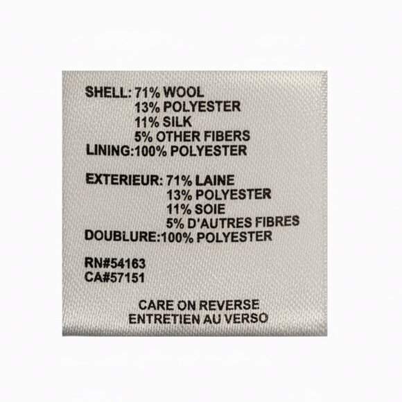 🖤 Calvin Klein Wool & Silk Blend Peacoat - Women (S) - Picture 7 of 7